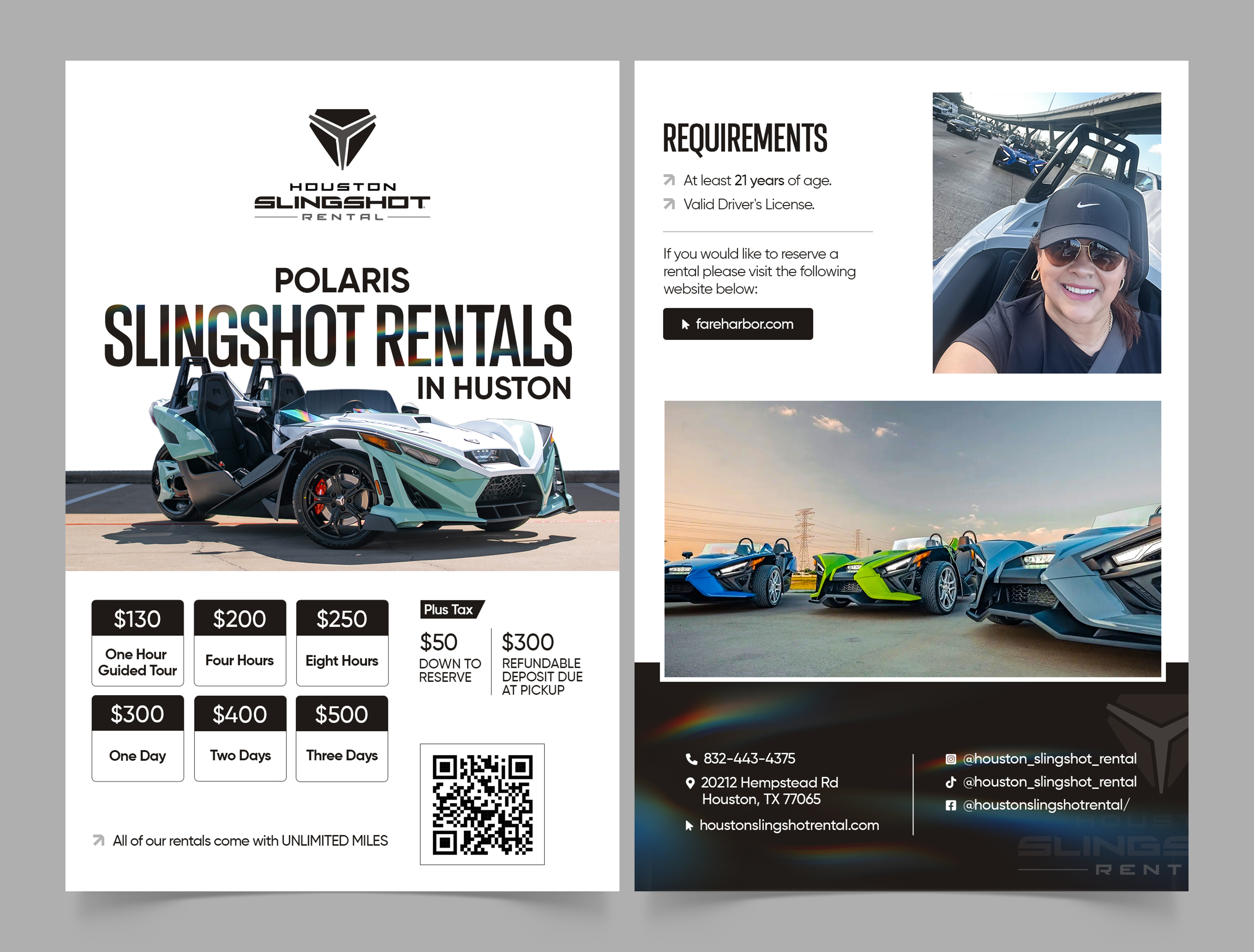 Flyer Design by Graphic Guy for Houston Slingshot Rental | Design #37582272