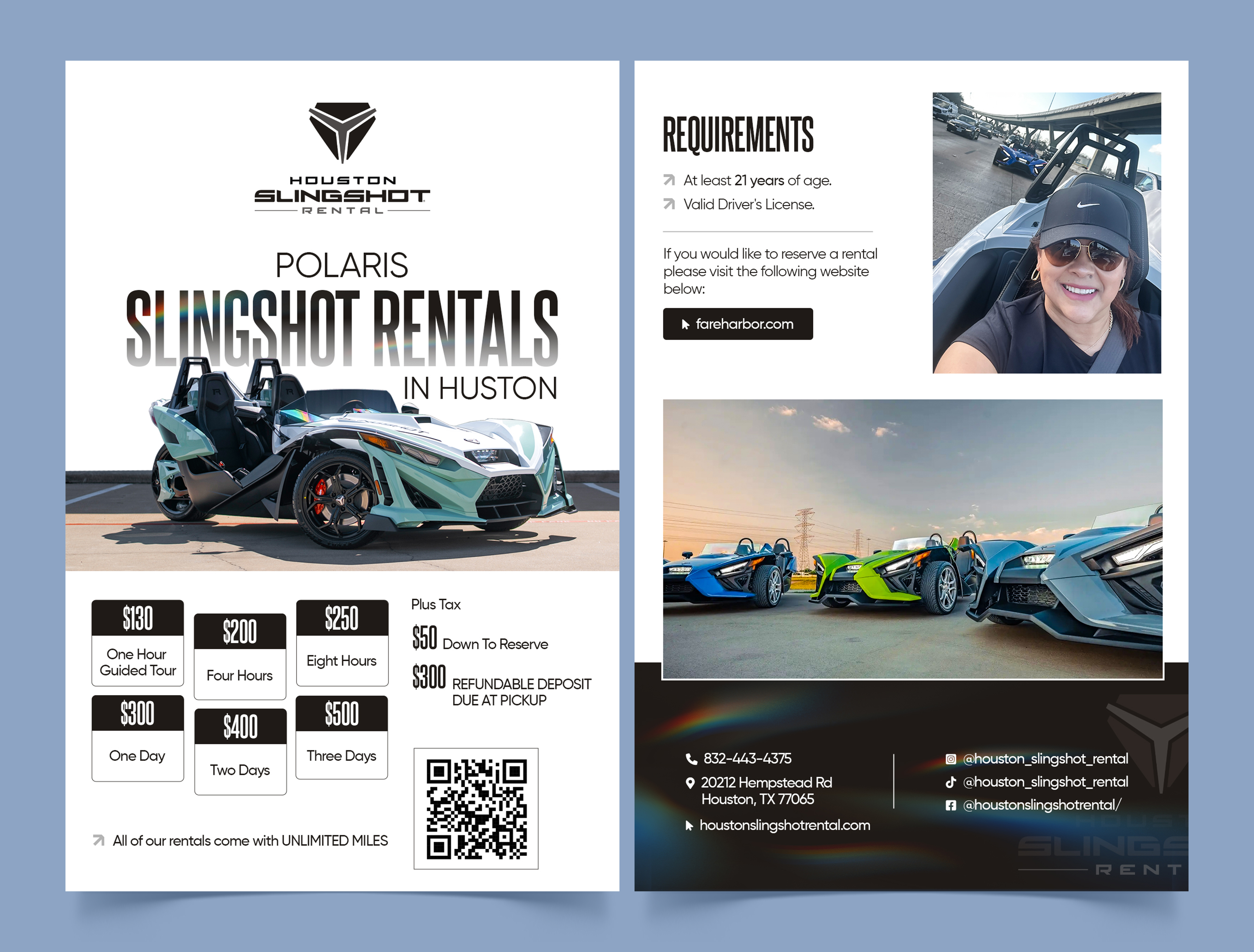 Flyer Design by Graphic Guy for Houston Slingshot Rental | Design #37582276