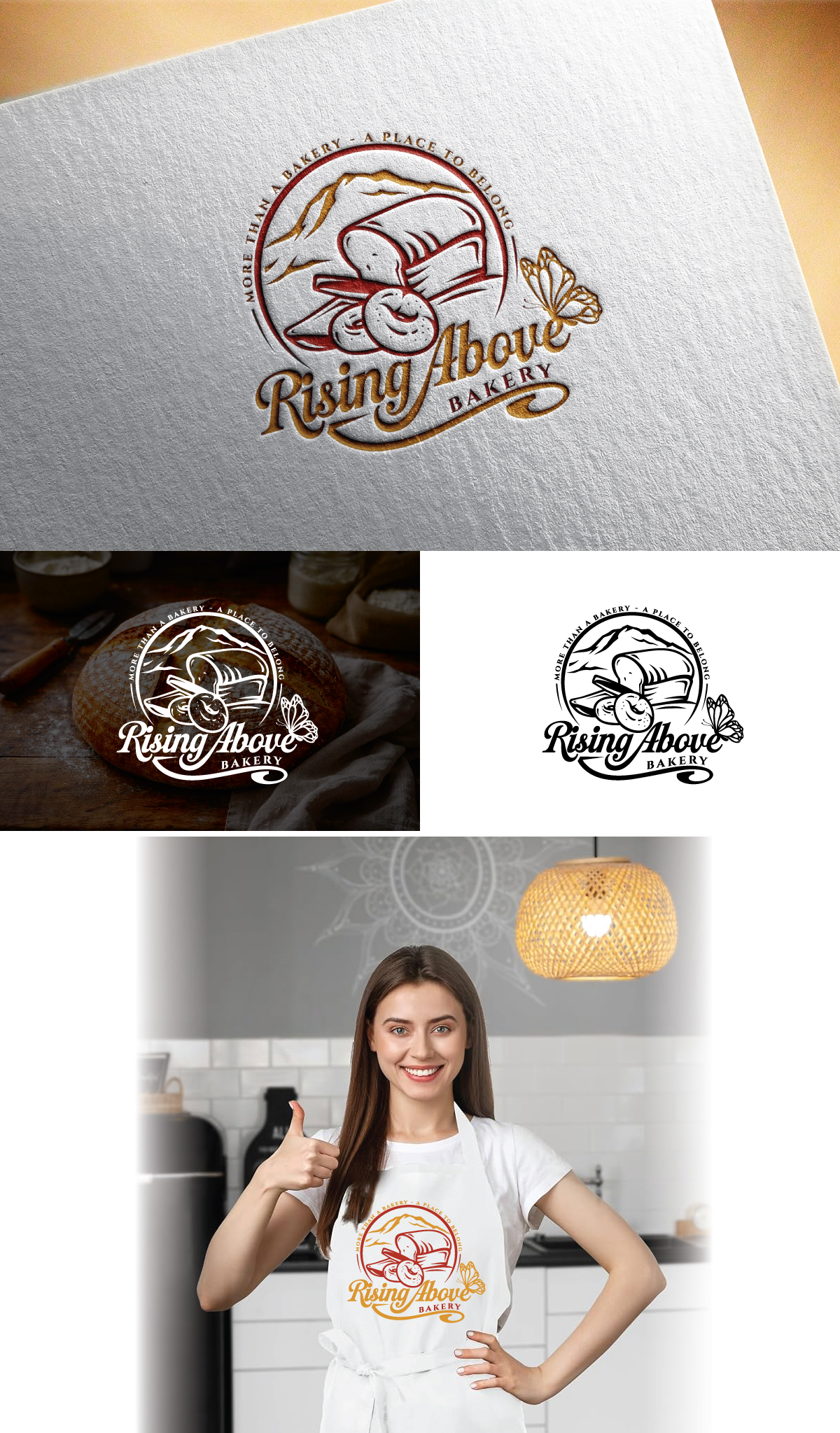 Logo Design by Logo Stock for Rising Above Bakery | Design #37582702
