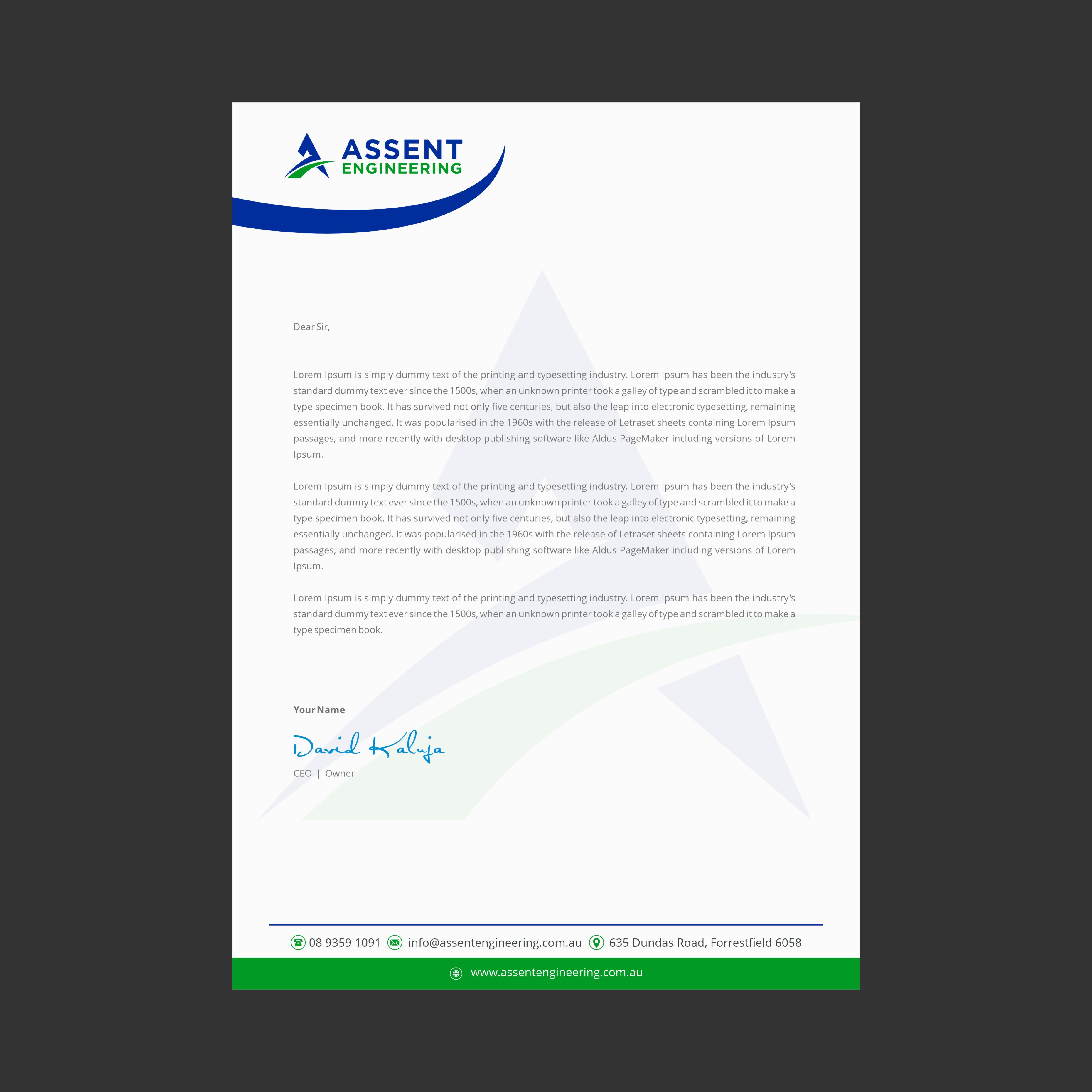 Design En-Tête par INDIAN_Ashok pour Assent Engineering | Design #37579877