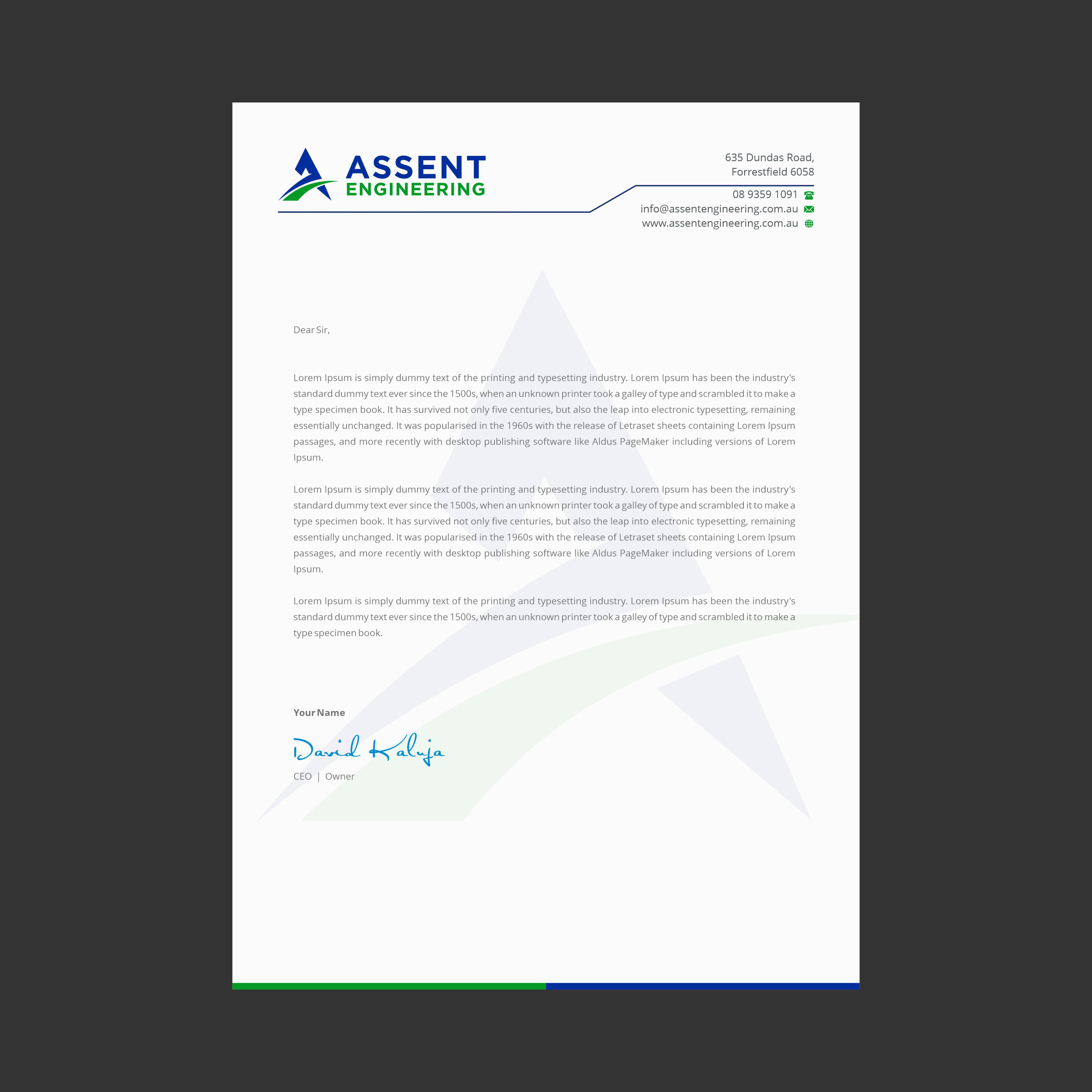 Design En-Tête par INDIAN_Ashok pour Assent Engineering | Design #37579879