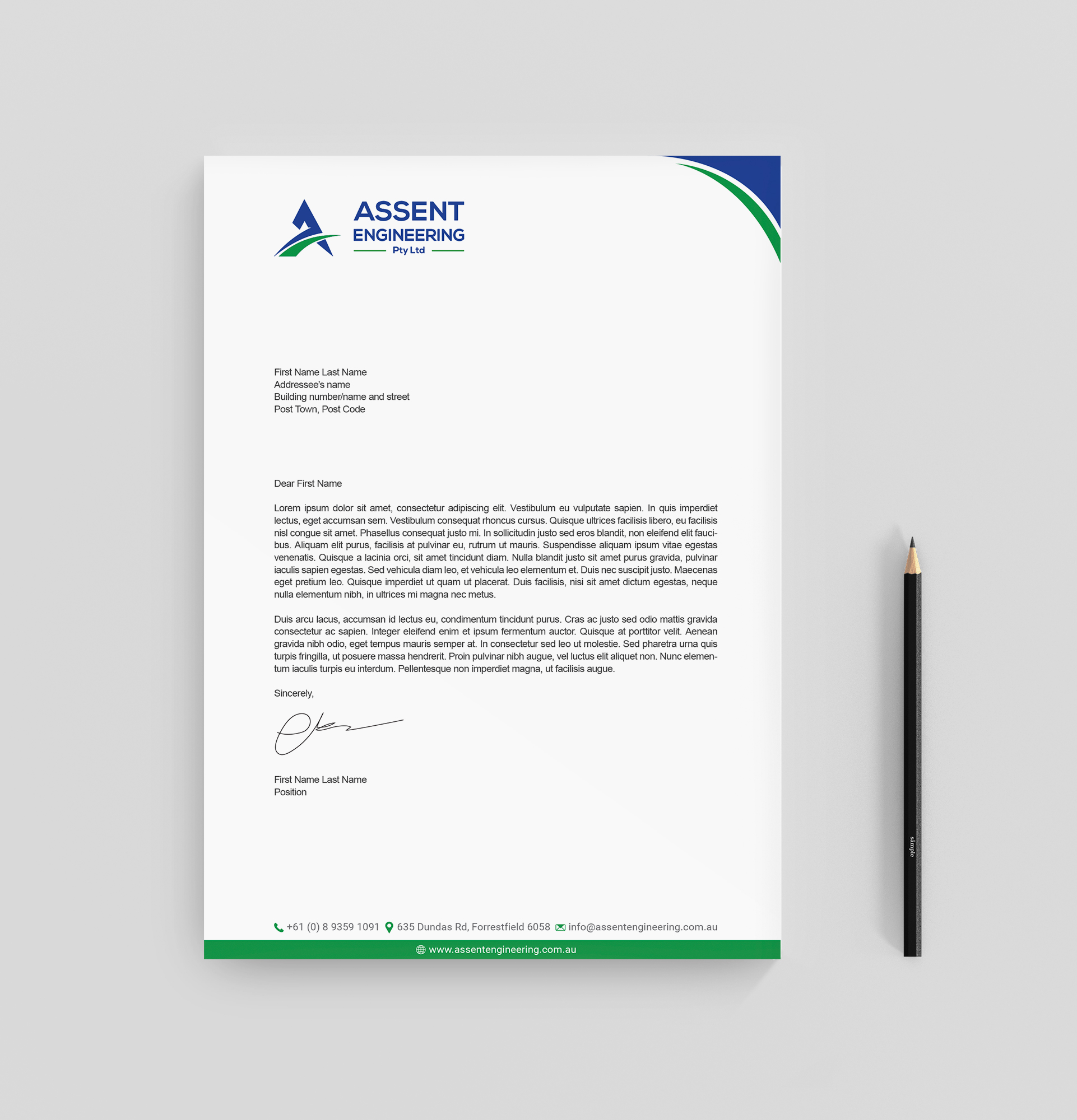 Design En-Tête par R.design pour Assent Engineering | Design #37580345