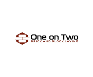 Logo Design by Thati Designs for One on Two Brick and Block Laying | Design: #37586119