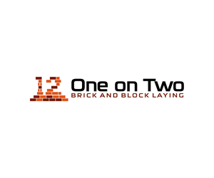 Logo Design by Thati Designs for One on Two Brick and Block Laying | Design: #37591741