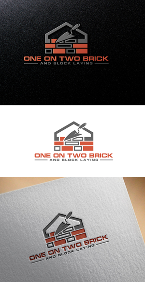 Logo Design by amran mollaa for One on Two Brick and Block Laying | Design: #37584356