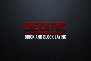 Logo Design by Visionary Creations for One on Two Brick and Block Laying | Design: #37583925