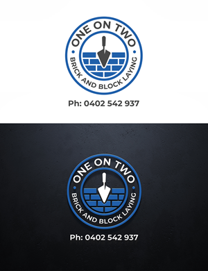 Logo Design by Visionary Creations for One on Two Brick and Block Laying | Design: #37720053