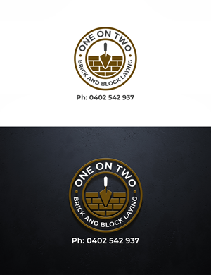 Logo Design by Visionary Creations for One on Two Brick and Block Laying | Design: #37720054
