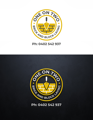 Logo Design by Visionary Creations for One on Two Brick and Block Laying | Design: #37720055