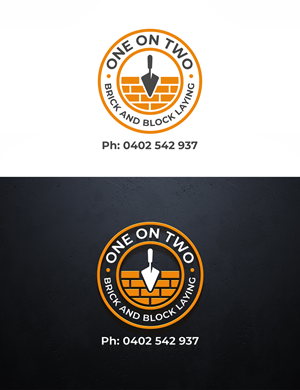 Logo Design by Visionary Creations for One on Two Brick and Block Laying | Design: #37720056