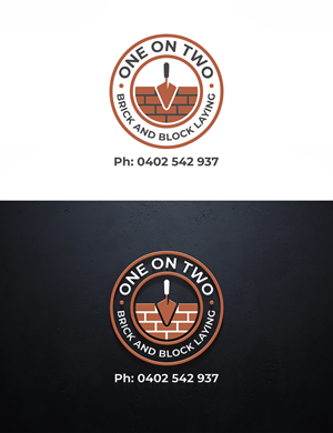 Logo Design by Visionary Creations for One on Two Brick and Block Laying | Design: #37720057