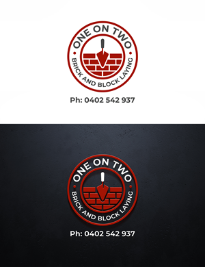 Logo Design by Visionary Creations for One on Two Brick and Block Laying | Design: #37720058