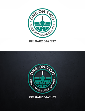 Logo Design by Visionary Creations for One on Two Brick and Block Laying | Design: #37720059