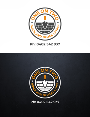 Logo Design by Visionary Creations for One on Two Brick and Block Laying | Design: #37720060