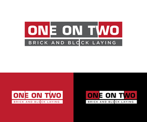 Logo Design by Kavth for One on Two Brick and Block Laying | Design: #37592474