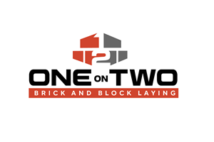 Logo Design by renderman for One on Two Brick and Block Laying | Design: #37585083