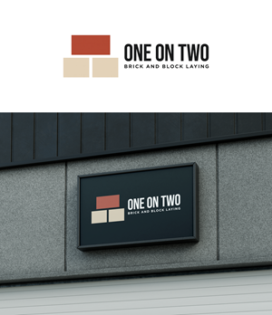 Logo Design by RA-bica for One on Two Brick and Block Laying | Design: #37584131