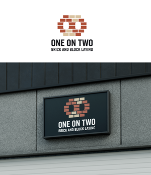 Logo Design by RA-bica for One on Two Brick and Block Laying | Design: #37584132