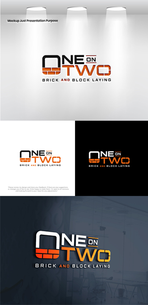 Logo Design by Pixel Signature for One on Two Brick and Block Laying | Design: #37591863