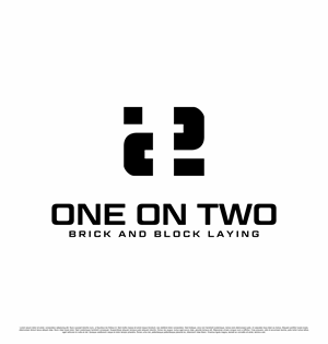 Logo Design by kebusibud for One on Two Brick and Block Laying | Design: #37584312
