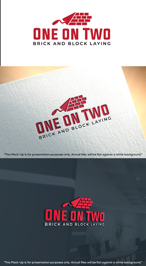 Logo Design by RaKu 2 for One on Two Brick and Block Laying | Design: #37592431