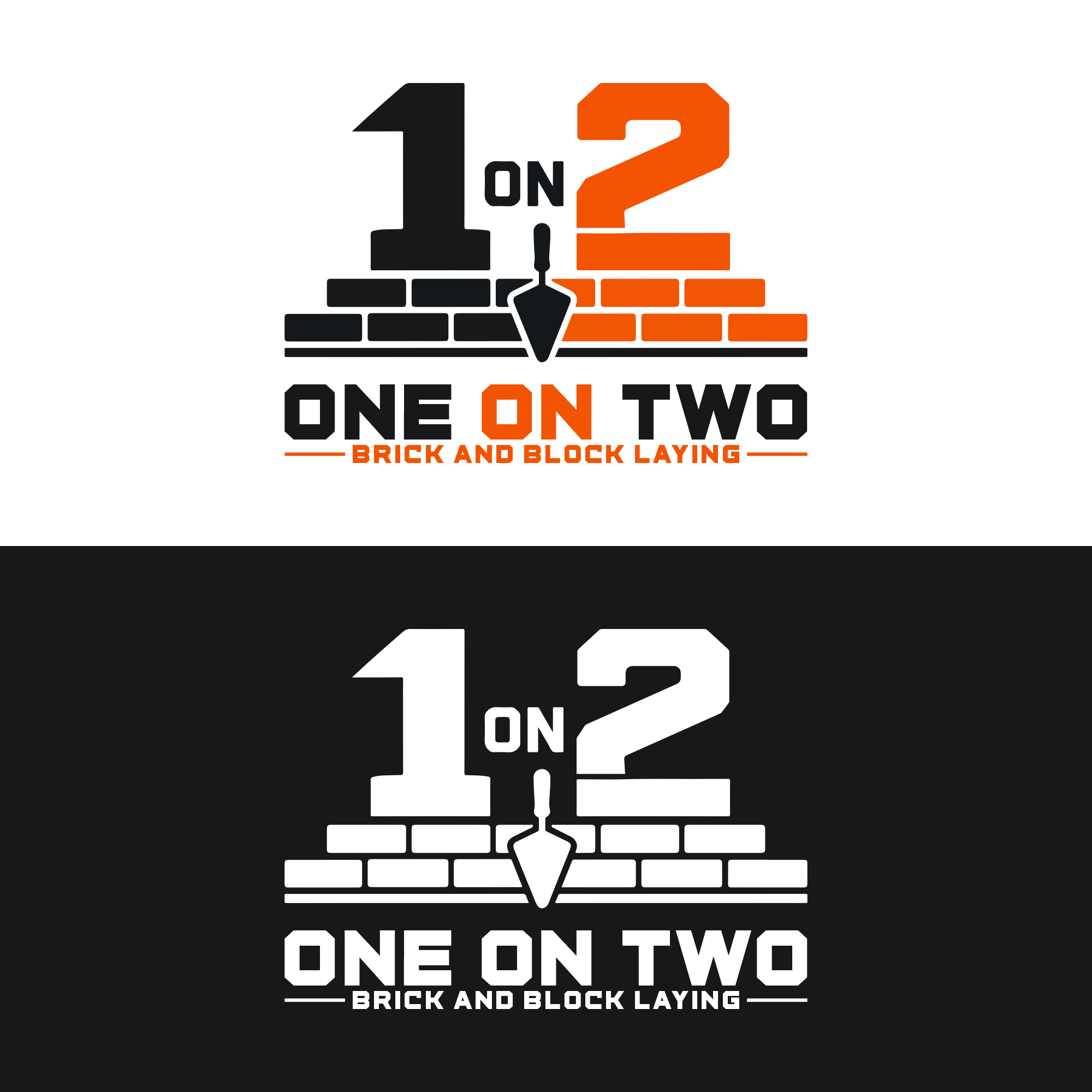 Logo-Design von pusing für One on Two Brick and Block Laying | Design #37584875