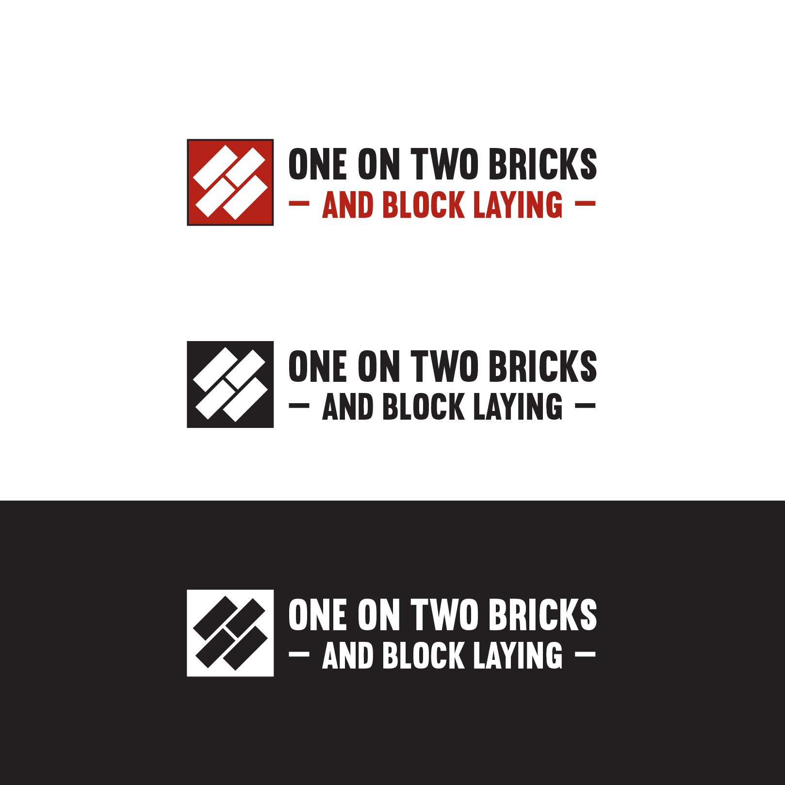 Logo-Design von Blesign für One on Two Brick and Block Laying | Design #37585529