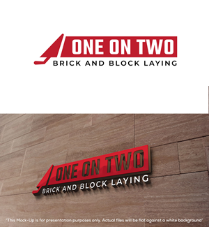 Logo Design by DesignMaker 2 for One on Two Brick and Block Laying | Design: #37592766