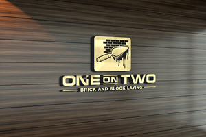 Logo Design by zoooma  for One on Two Brick and Block Laying | Design: #37585804