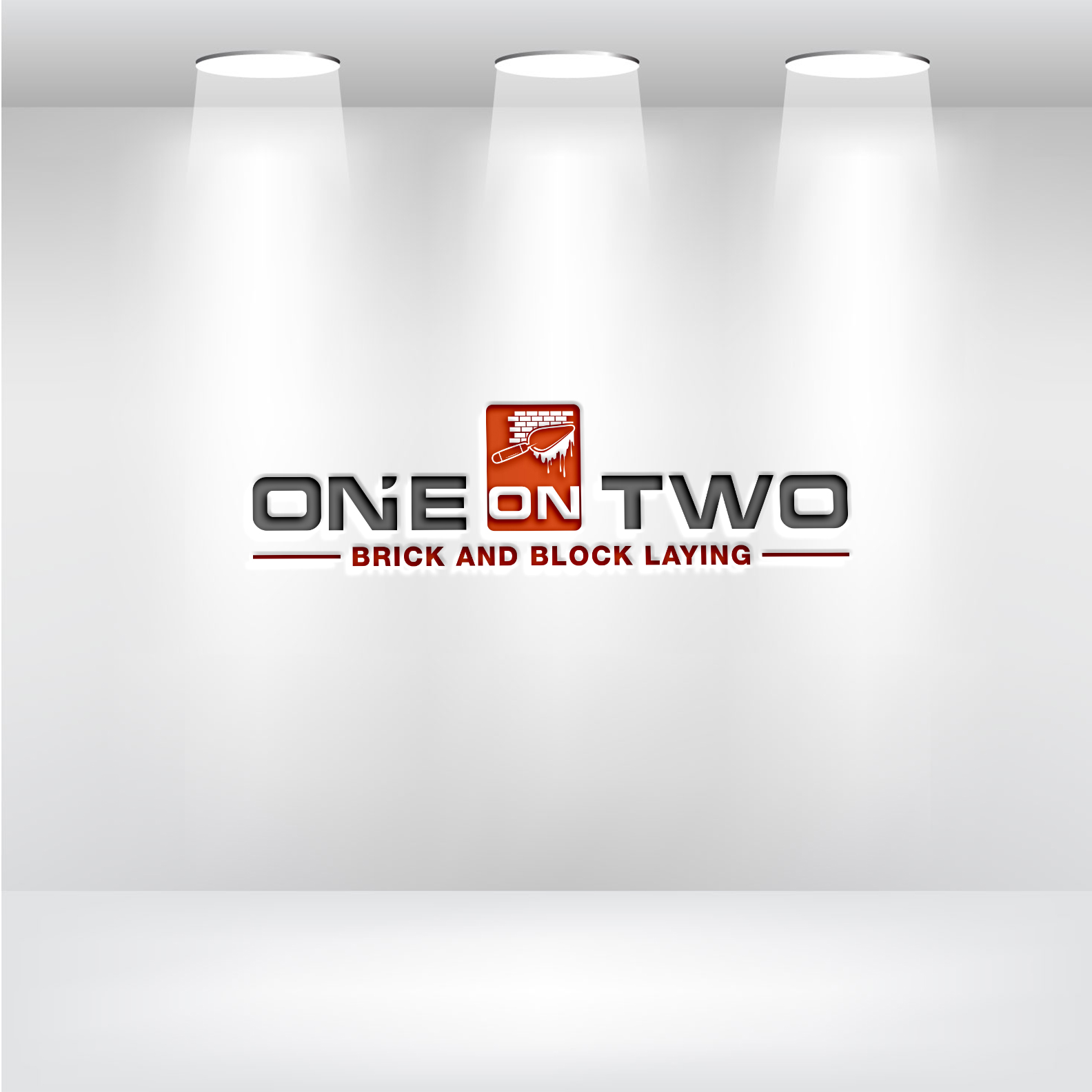 Logo-Design von zoooma  für One on Two Brick and Block Laying | Design #37585806