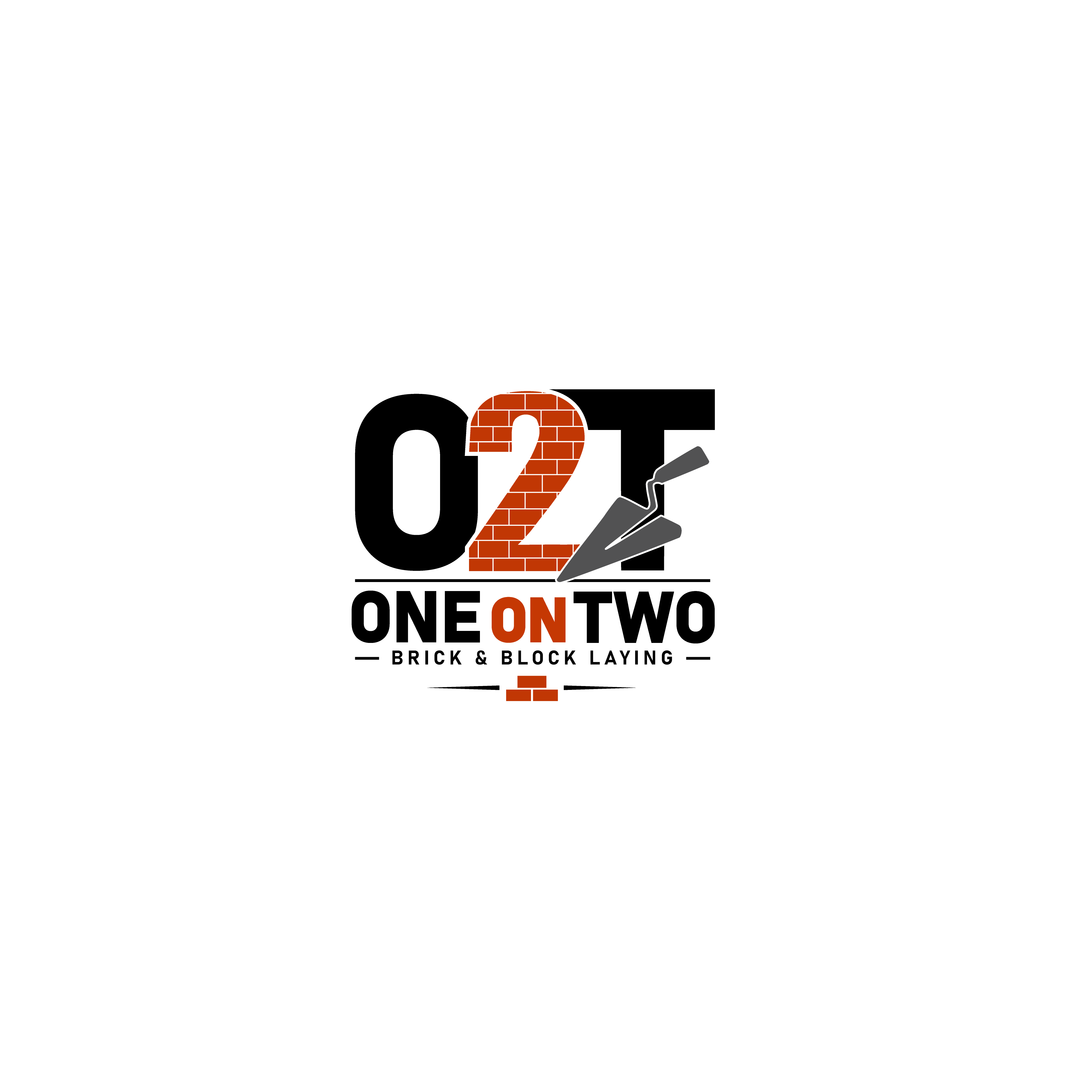 Logo Design by wau for One on Two Brick and Block Laying | Design #37588452