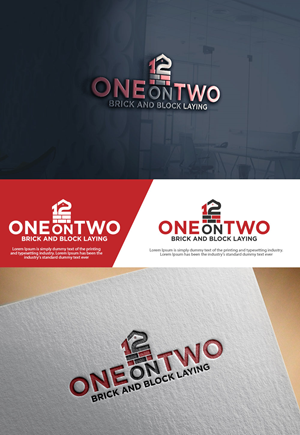 Logo Design by sulemani   creation for One on Two Brick and Block Laying | Design: #37587003