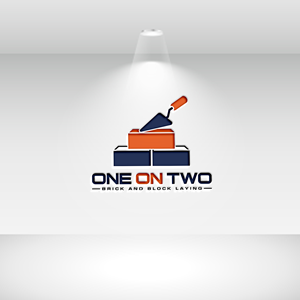Logo Design by InkPilot_Studio™ for One on Two Brick and Block Laying | Design: #37584658