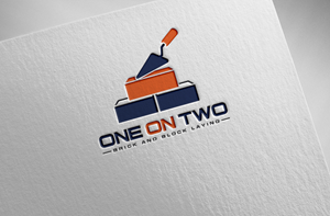 Logo Design by InkPilot_Studio™ for One on Two Brick and Block Laying | Design: #37584660