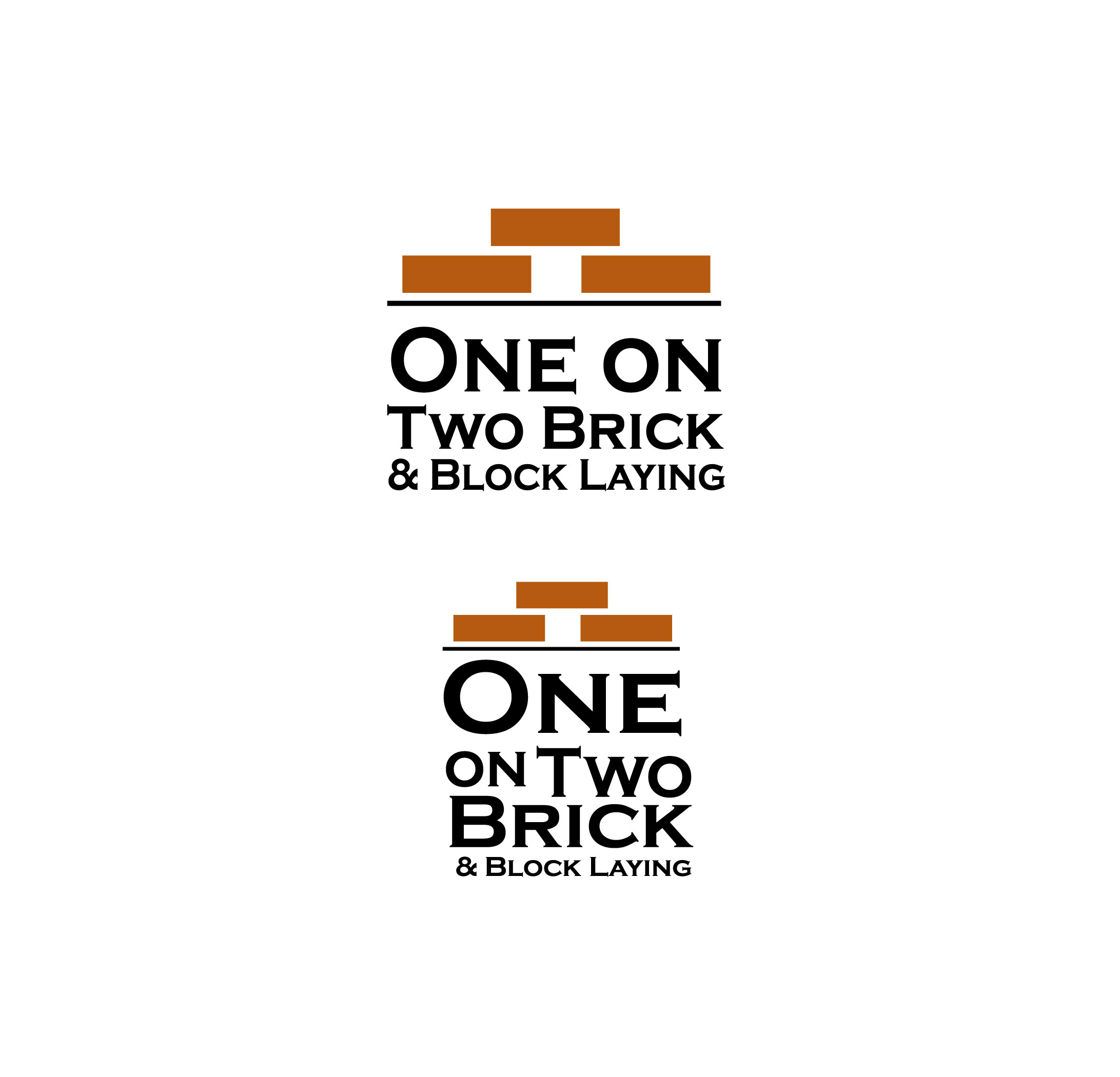 Logo-Design von Art_lv für One on Two Brick and Block Laying | Design #37586904
