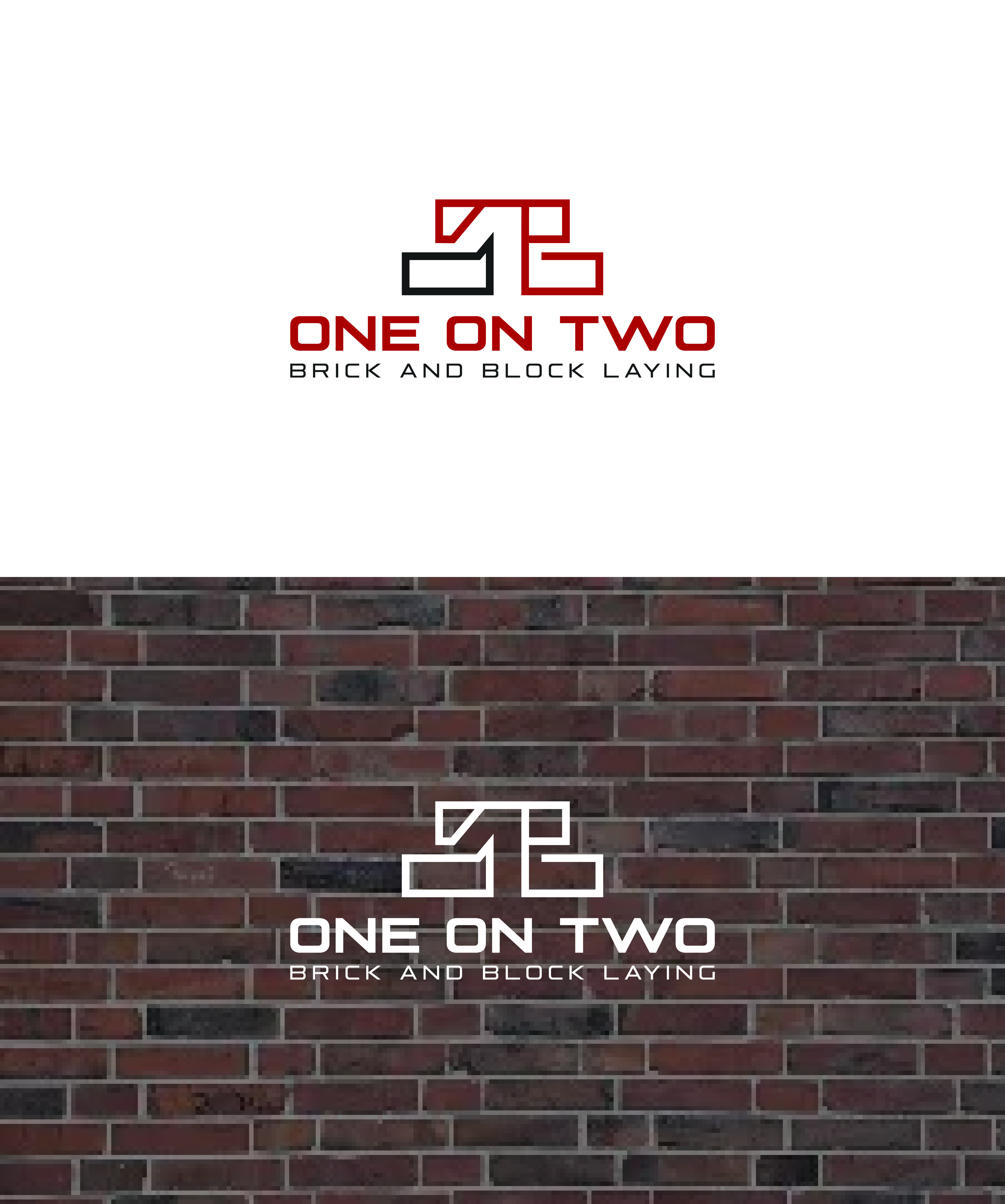 Logo-Design von nasim33 für One on Two Brick and Block Laying | Design #37587954