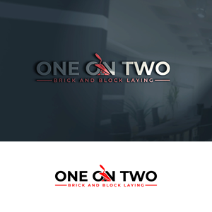 Logo Design by ExclusiveMind for One on Two Brick and Block Laying | Design: #37592089