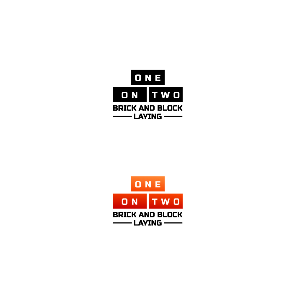 Logo-Design von andrew11 für One on Two Brick and Block Laying | Design #37584819