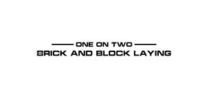 Logo Design by belayat733 for One on Two Brick and Block Laying | Design: #37584975
