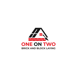 Logo Design by noktah for One on Two Brick and Block Laying | Design: #37587746