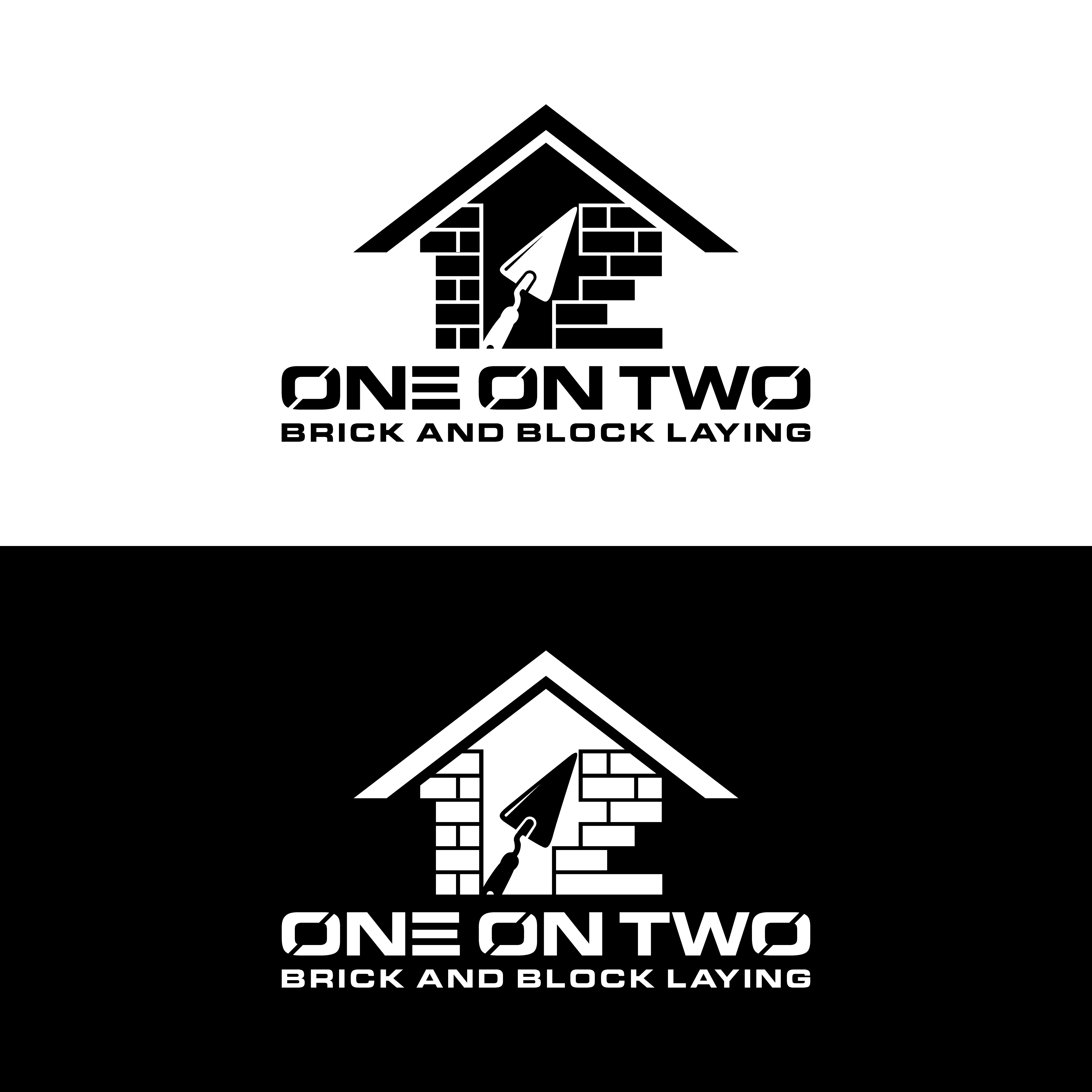 Logo-Design von Jubaidur Creative Designer für One on Two Brick and Block Laying | Design #37585174