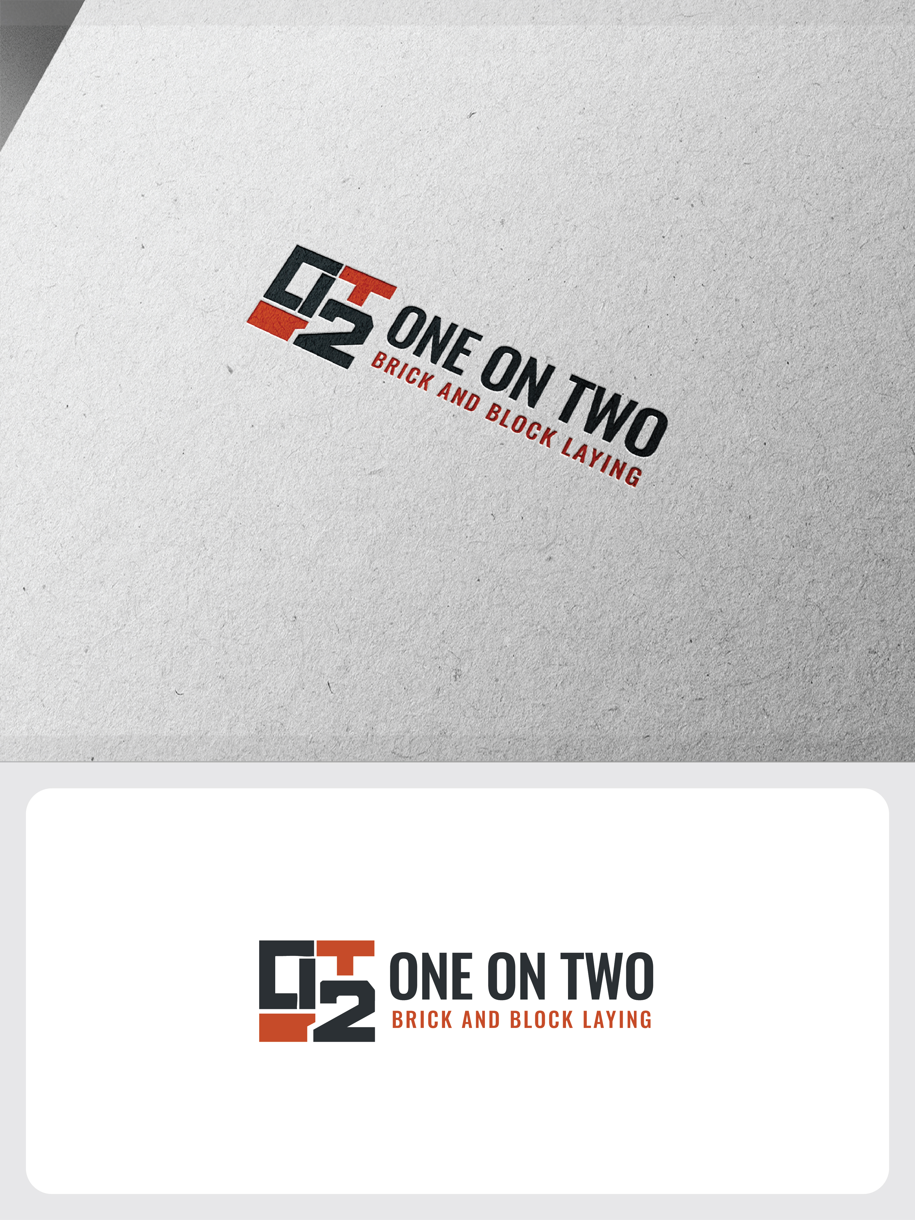 Logo-Design von raju.creative für One on Two Brick and Block Laying | Design #37584150