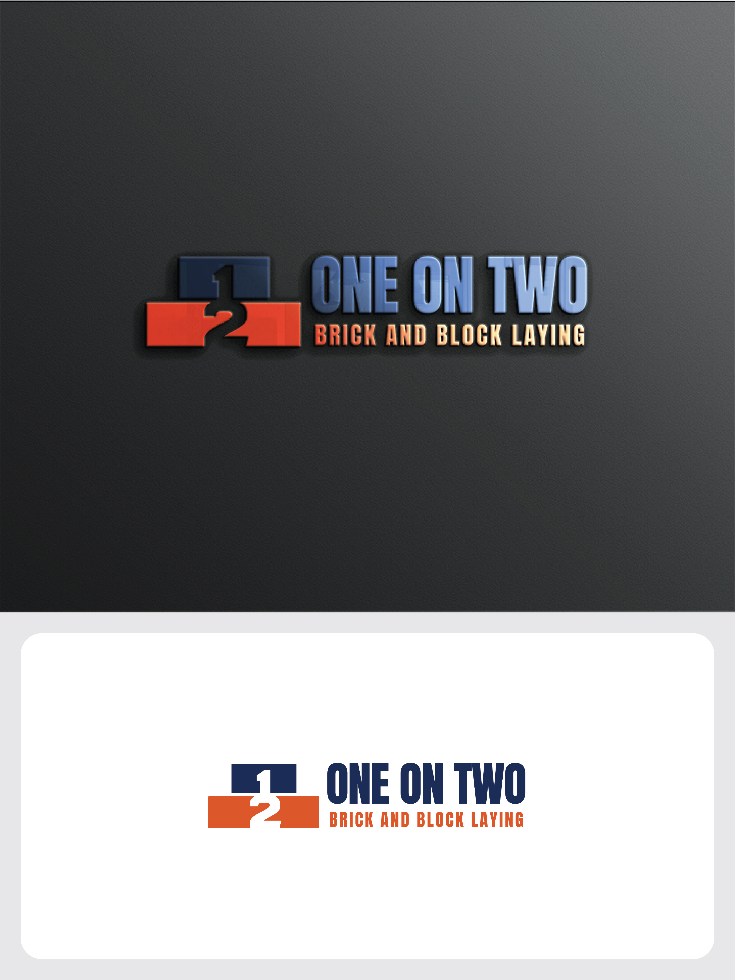 Logo-Design von raju.creative für One on Two Brick and Block Laying | Design #37584152