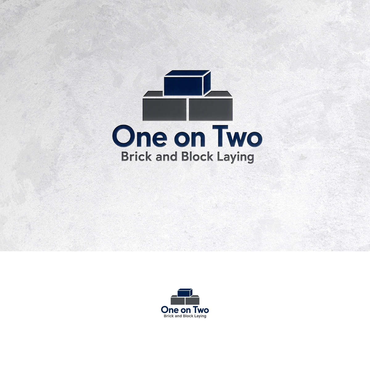 Logo-Design von Sain G für One on Two Brick and Block Laying | Design #37587052