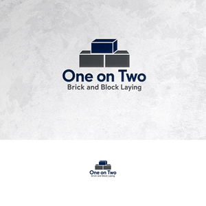 Logo Design by Sain G for One on Two Brick and Block Laying | Design: #37587052