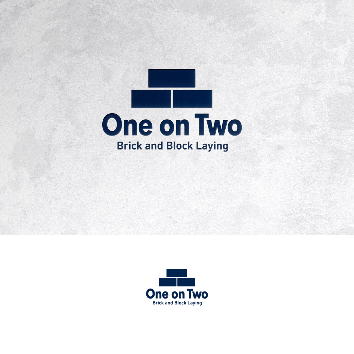 Logo-Design von Sain G für One on Two Brick and Block Laying | Design #37587053