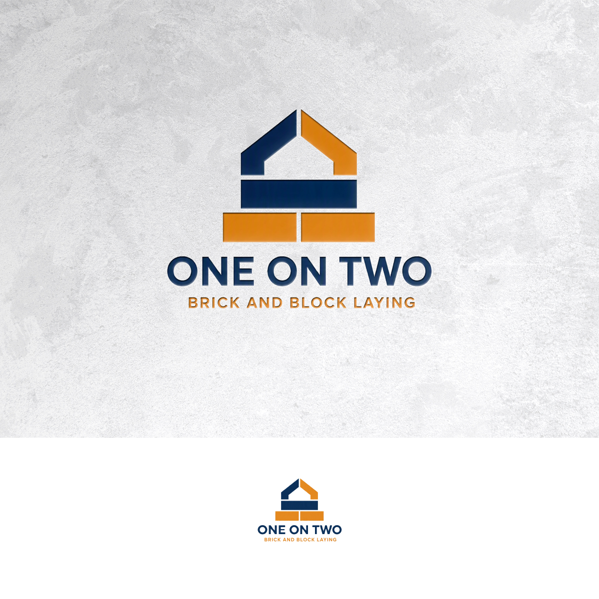 Logo-Design von Sain G für One on Two Brick and Block Laying | Design #37587054
