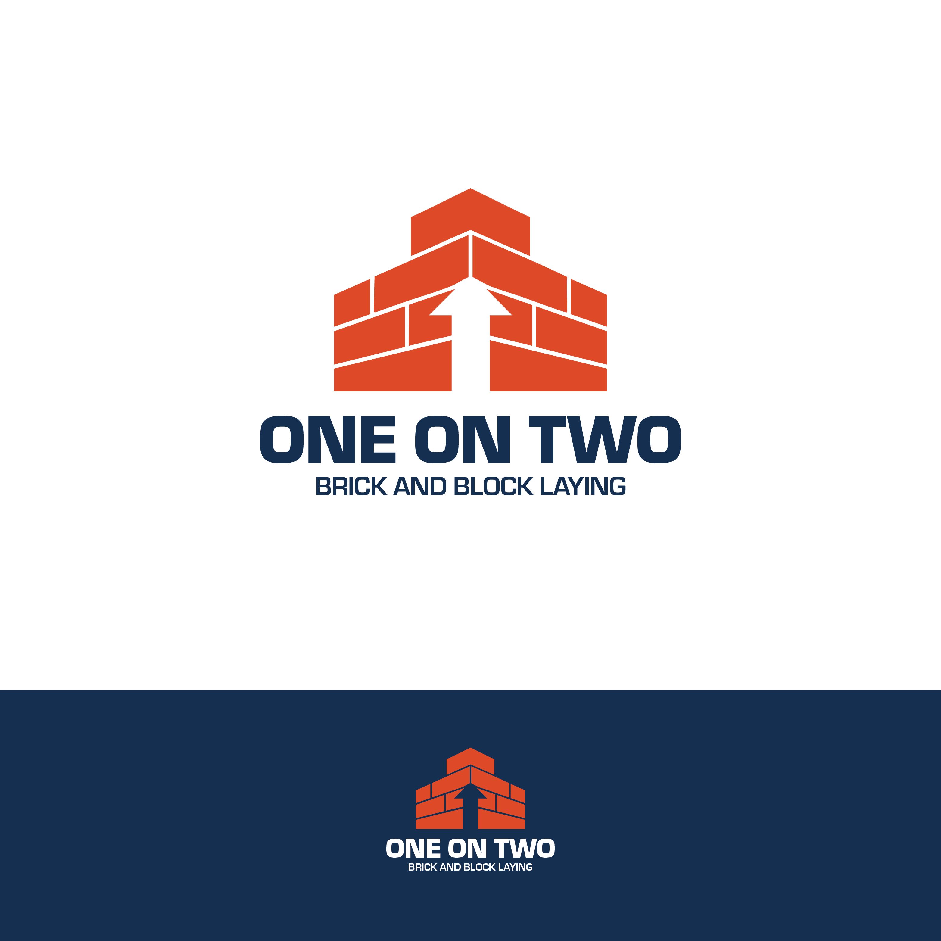 Logo-Design von Usmaan4 für One on Two Brick and Block Laying | Design #37584500