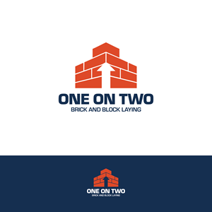 Logo Design by Usmaan4 for One on Two Brick and Block Laying | Design: #37584500