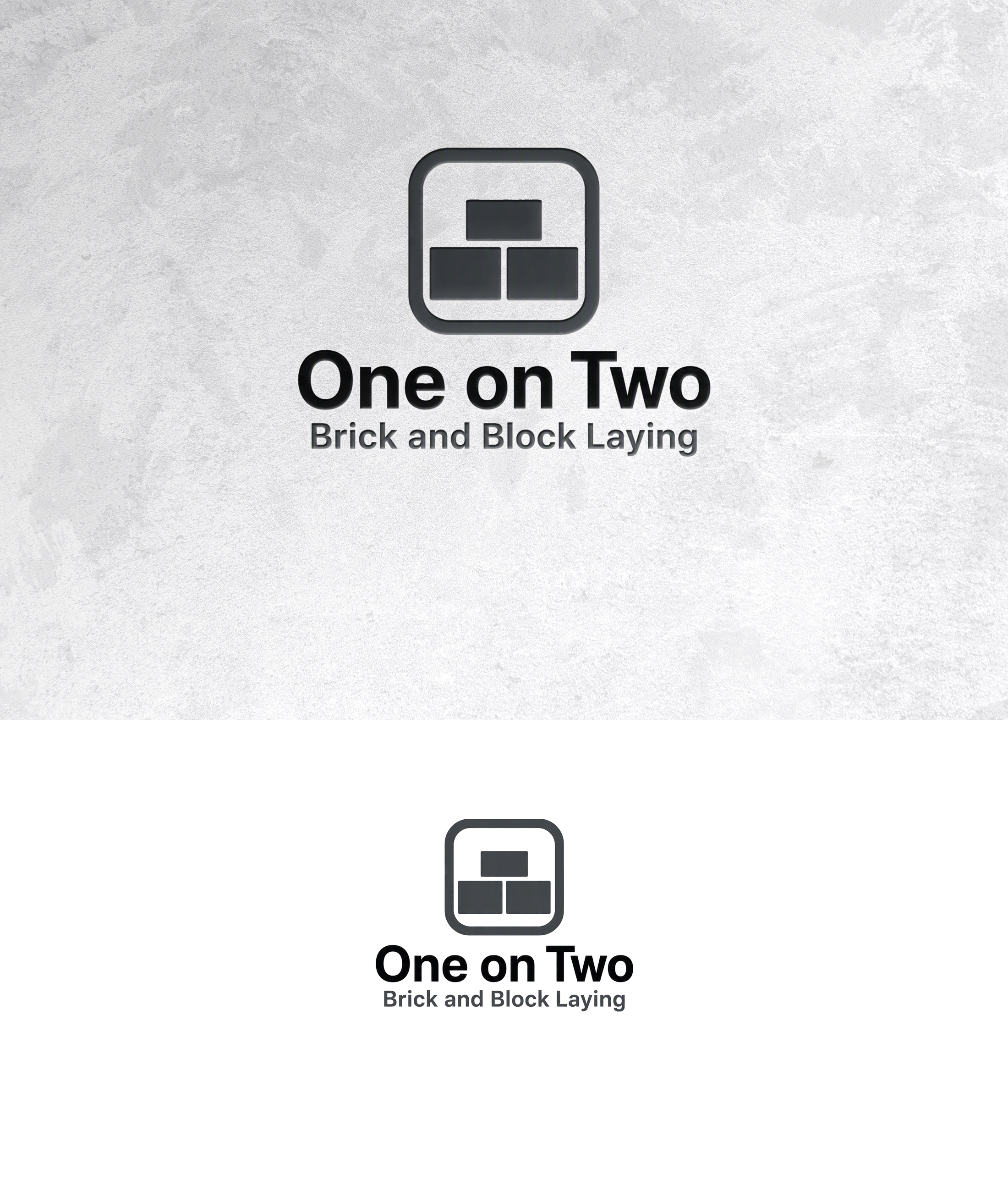 Logo-Design von zamdi für One on Two Brick and Block Laying | Design #37592881